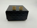 925 Sterling Silver Gold Plated Cubic Zirconia Pavé Kite Square Stud Earrings