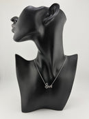 925 Sterling Silver Gold Plated “Love” Script Pendant Necklace